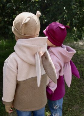 Kurtka dziecięca z wełny Merino 370 gsm z odpinanym kapturem